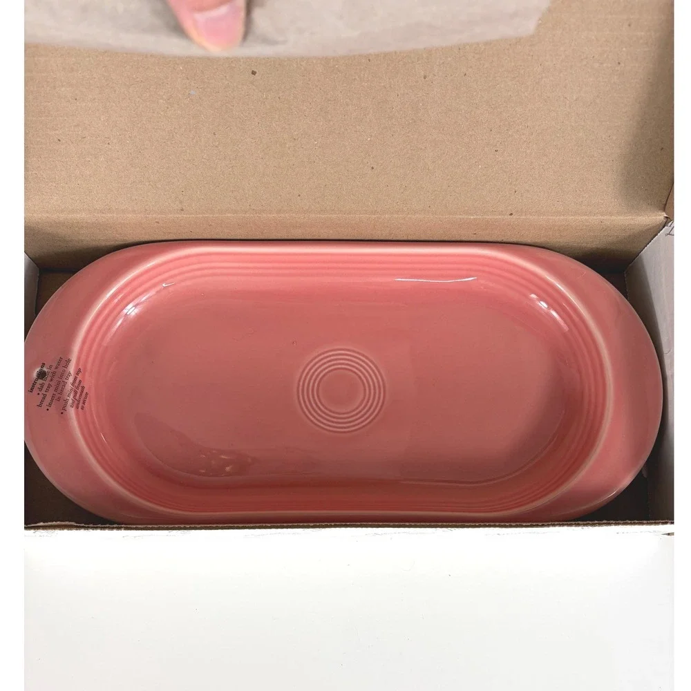 Nora Fleming Fiesta Ware Bread Tray Peony With Mini Teapot Lemongrass NIB